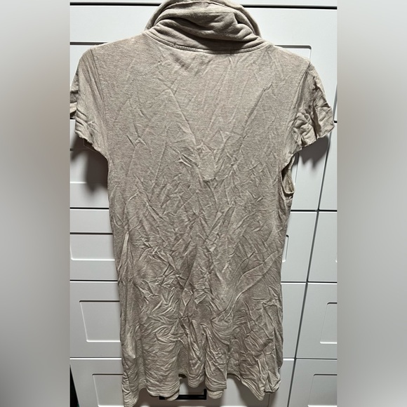 Kensie Gray Short Cap Sleeve Casual Pocketed Sweatshirt Dress (D1) - Picture 7 of 8